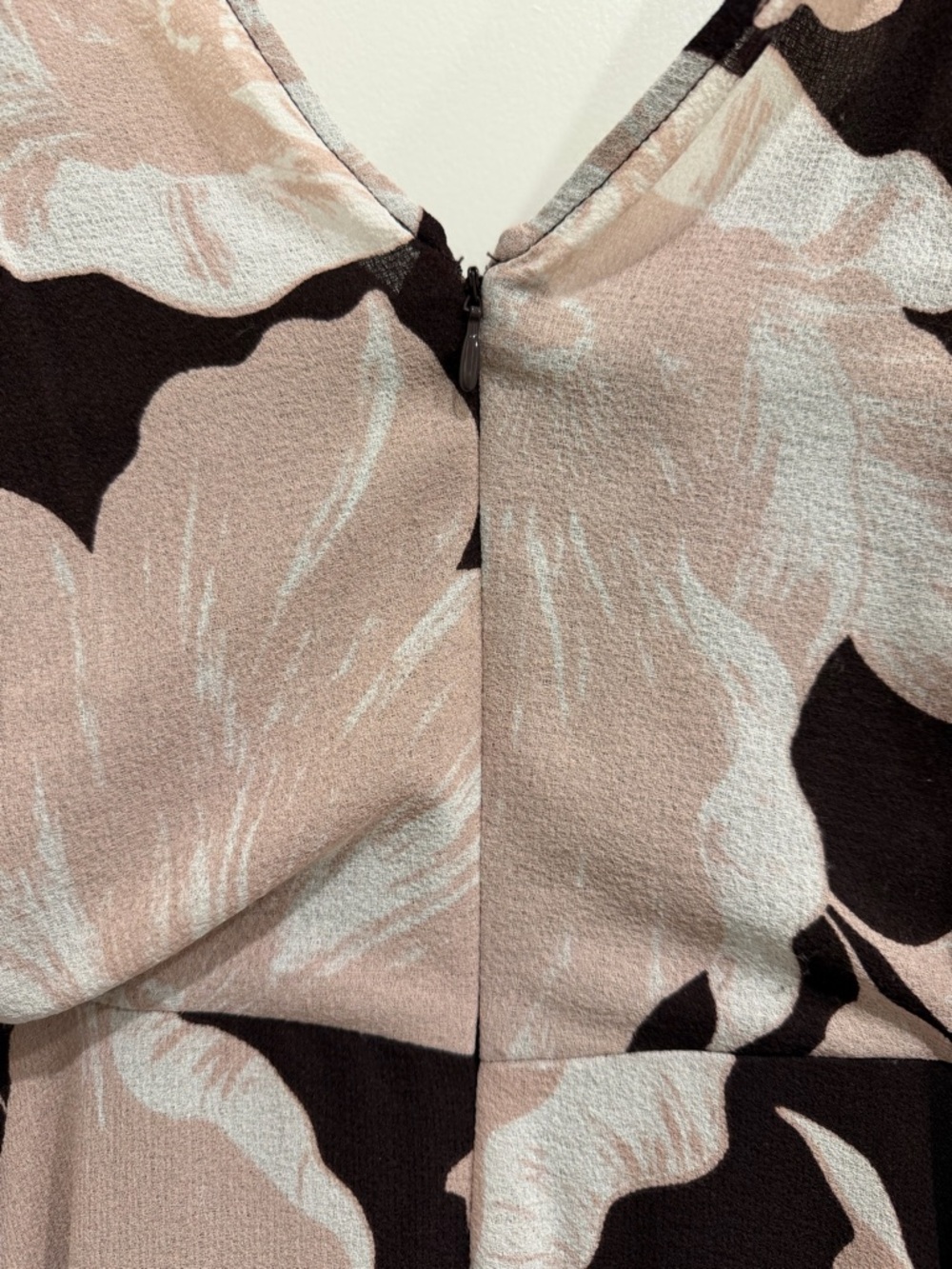 Donna Karan Brown and Blush Floral High-Low Wrap Skirt - Picture 5 of 9